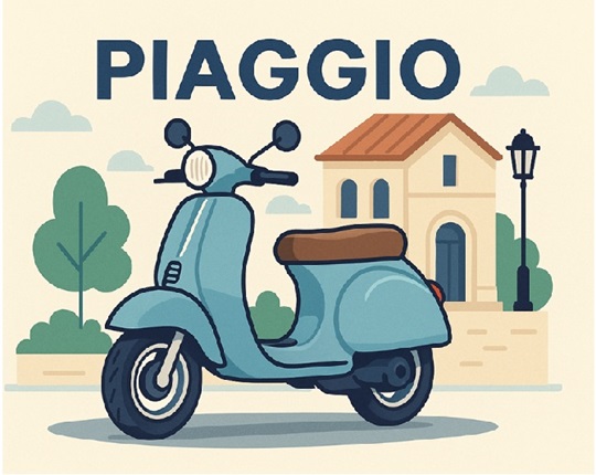 Piaggio es un fabricante italiano de motocicletas y ciclomotores, entre las que destaca la famosa Vespa. 